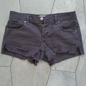 Free People Black denim shorts, size 26